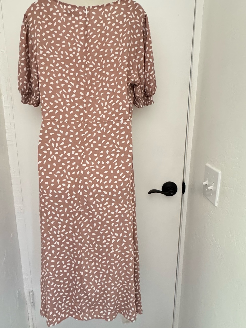 Petal & Pup Blush Midi Dress with Cream Dot Print - Picture 4 of 16